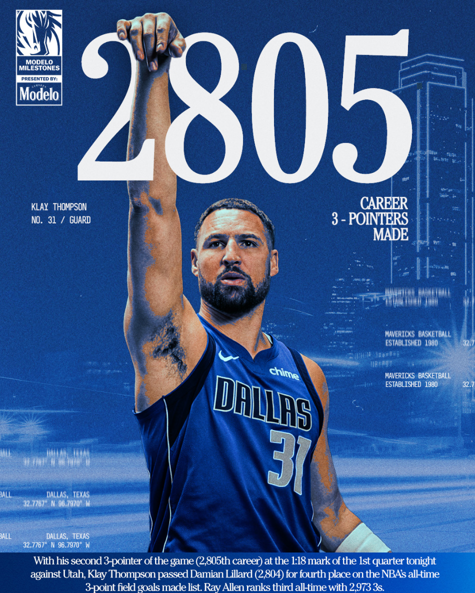 开云体育-双手举天庆祝！克莱三分升历史第四还创5新高 23分钟26分效率爆表